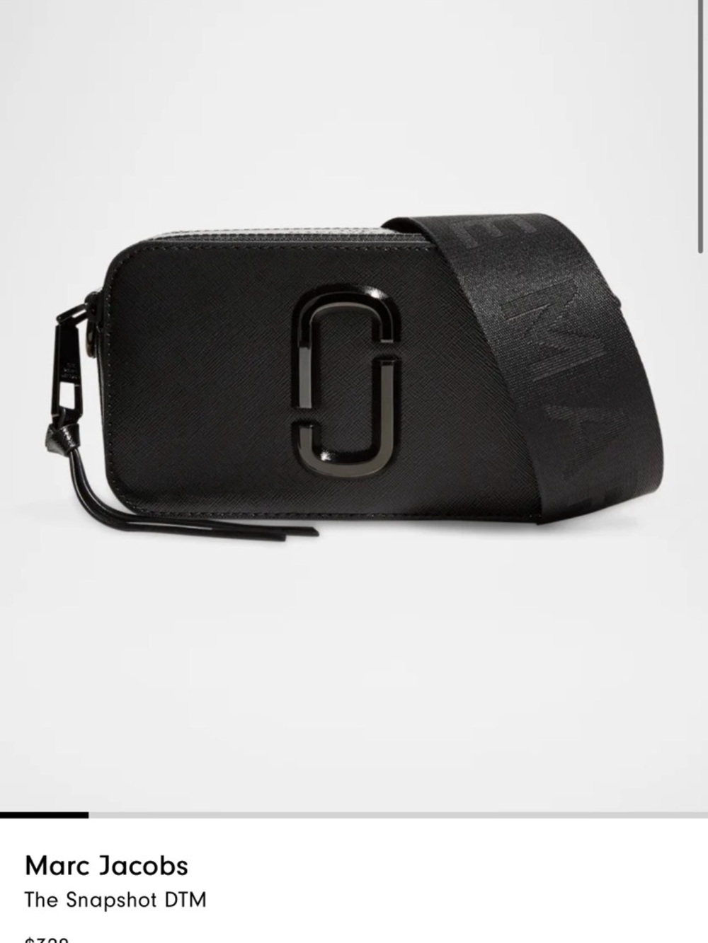 Marc Jacobs Black Leather Crossbody Camera Bag with Gunmetal Logo - Picture 6 of 8